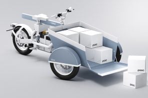 蛋糕Slev概念是一个强大的电动货物三轮车的城市运输需要