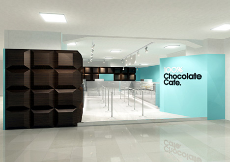由Wonder Wall Studio设计的100%巧克力咖啡馆