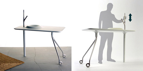 Wolfgang Roessler & Gregor Dauth设计的移动脸盆架/桌子