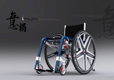 顾佳伟设计的iTilta结构电动轮椅