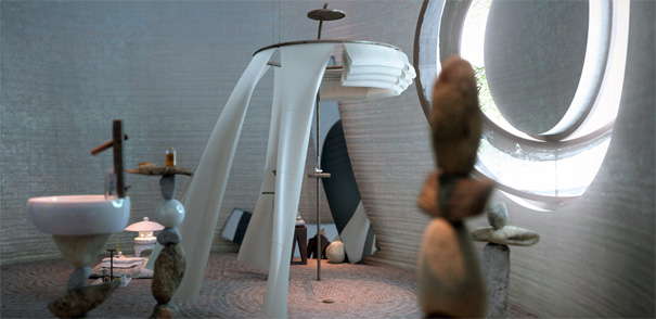 罗卡珍珠浴室概念由Rustam Isanchurin设计
