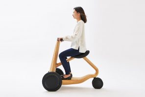 这款日本木制电动滑板车是为解决移动问题而设计的!