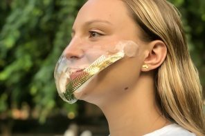 沟渠中那些肮脏的布口罩，这可重复使用的透明面罩可以很容易地呼吸99％清新的空气
