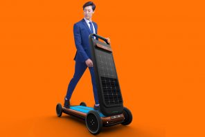 太阳能自主个人移动滑板车加倍跑步机，以帮助您保持健康！