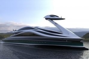 这种概念上的天鹅形的游艇将耗资$ 500,000,000之作！