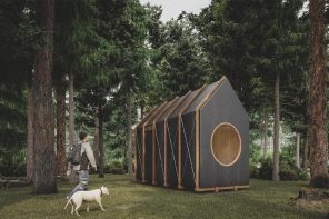 这个DIY的小木屋带有斯堪的纳维亚美学和扁平包装的设计!