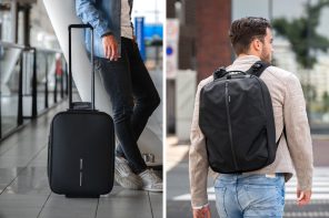 原来的防盗背包的设计者们制造了一种新的旅行包，它的尺寸实际上是原来的两倍