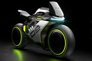 赛格威的氢动力混合动力自行车是一个更胖，特隆式摩托车设计!