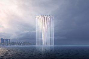由专筑网yumi，李俊编译藤本壮介设计的这个由99个浮动岛屿组成的精致的空中塔展示了我们多样化的未来!