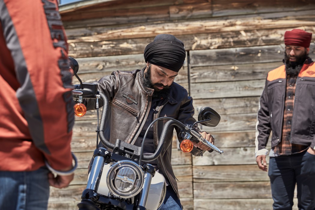 强硬的头巾-保护文化头饰锡克教加拿大摩托车手Pfaff哈雷戴维森