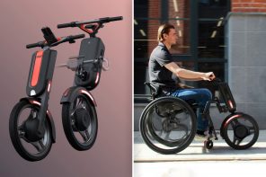 屡获殊荣的E-Unicycle连接到任何模拟轮椅上，将其转入电动车辆