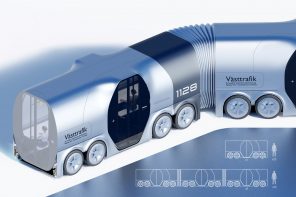Polestar'Trambus的概念是一种道路/铁路混合动力车，旨在使公共交通模块化