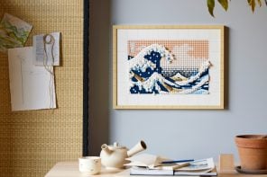乐高艺术版的葛饰北斋的神奈川巨浪和原作一样迷人