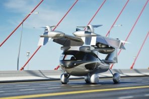 阿斯卡展示全功能原型的“供”在CES 2023上飞行汽车
