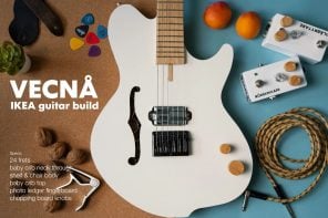 这种“宜家吉他”建于几乎完全从宜家使用的产品和材料