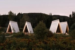 这些位于加拿大森林中的古雅的a形小屋是理想的自然度假胜地