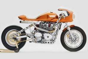 God-like café racer build on Triumph body frame has inviting eyes you can’t ignore