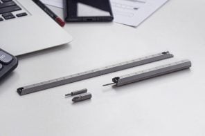 这支钛制多工具尺子笔是终极的一体化桌面文具用品