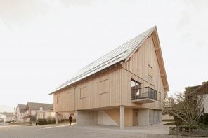 Sustainable home in a German village employs a late 19th-century construction practice that uses straw bales