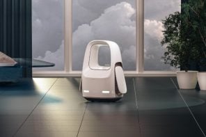 这个可爱的空气净化器机器人概念试图让你的家更安全的和洒脱