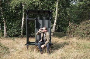 小最小小屋函数作为一个远程观鸟住所在英国林地
