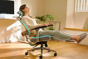 这个才华横溢的符合人体工程学的办公椅带来安慰和支持,不管你怎么坐