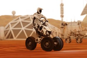 满足外国人:ATV三轮车设计主导的粗糙,红色的火星地形